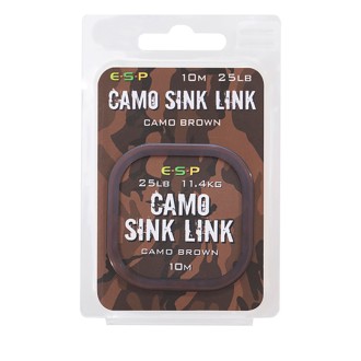 ESP návazcová šňůrka Camo Sink Link Brown 25lb 10m
