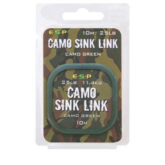 ESP návazcová šňůrka Camo Sink Link Green 25lb 10m