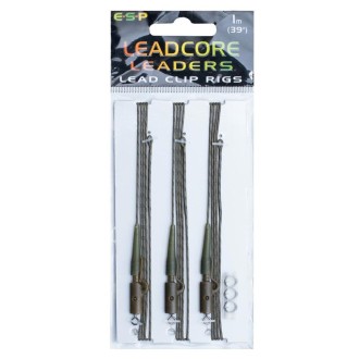 ESP návazce Leadcore Lead Clip 1m Weedy Green