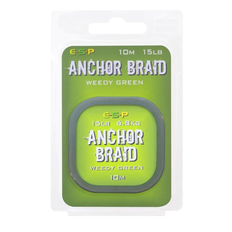 Návazcová šňůrka ESP Anchor Braid Weedy Green 10m