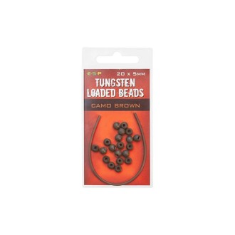 ESP tungstenové korálky Tungsten Loaded Bead 5 mm Brown