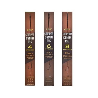 ESP návazec Gripper Combi Rigs Brown Barbless