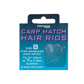 Drennan návazce Carp Match Hair Rigs Barbless 16 / 4lb