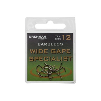 Drennan háčky bez protihrotu Wide Gape Specialist Barbless vel. 16