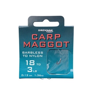 Drennan návazce Carp Maggot Barbless vel.20 / 3lb
