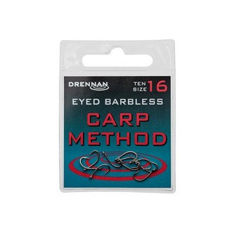 Drennan háčky bez protihrotu Eyed Carp Method Barbless vel. 8
