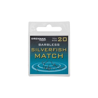 Drennan háčky bez protihrotu Silverfish Match Barbless vel. 14