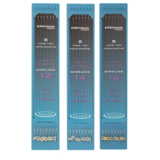 Drennan hotový návazec Power Bandit Barbless- háček č.16- 0,18mm- 2,72kg