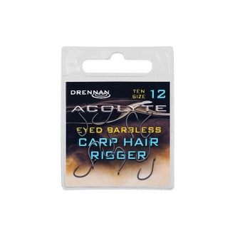 Drennan háčky Acolyte Carp Hair Rigger Barbless vel.12
