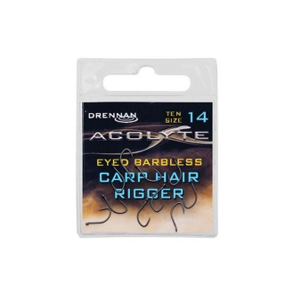 Drennan háčky Acolyte Carp Hair Rigger Barbless vel.14