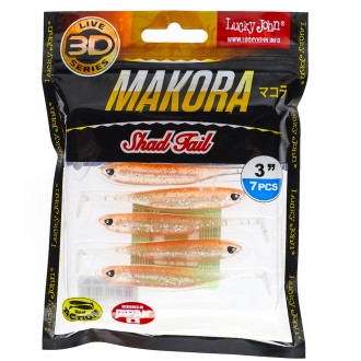 Lucky John 3D Makora Shad Tail 3" barva 005 7ks