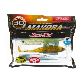 Lucky John 3D Makora Shad Tail 5" barva 002 4ks