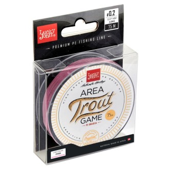 Lucky John splétaná šňůra Area Trout Game Pink 75m 0,112mm 5,90kg
