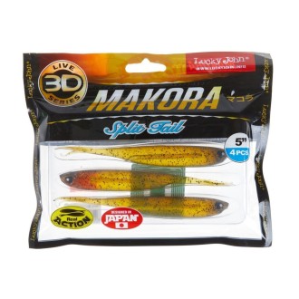 Lucky John 3D Makora Split Tail 5" barva 005 4ks