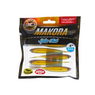 Lucky John 3D Makora Split Tail 4" barva 006 6ks