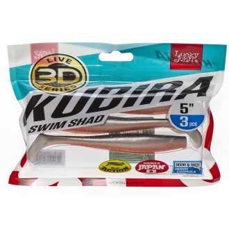 Lucky John 3D Kubira Swim Shad 5" barva PG14 - 3ks