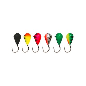 Lucky John Mormyshka Wolfram Tungsten Eylet and Coating Drop, barva 18
