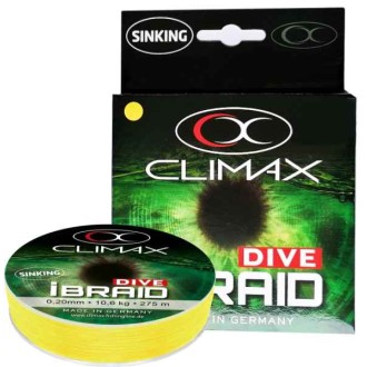 Potápivá šňůra Climax iBraid DIVE žlutá 135m