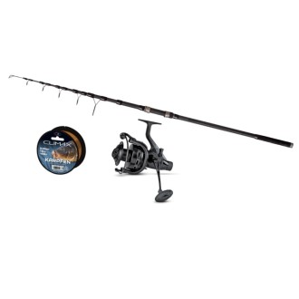Teleskopický prut 3,9m/3lbs + naviják After Dark 80