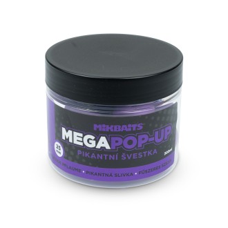 Mikbaits Mega Plovoucí fluo boilie 300ml Pikantní švestka