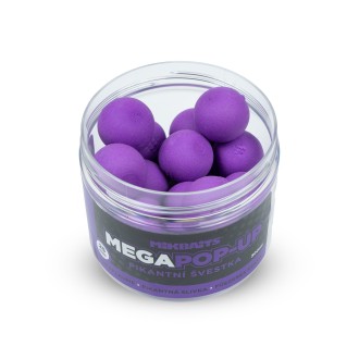 Mikbaits Mega Plovoucí fluo boilie 300ml Pikantní švestka