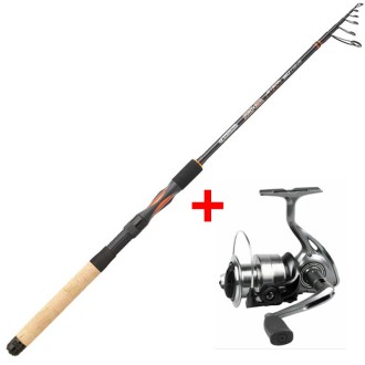 Prut Garbolino Proxima JetSpin Tele M 2,10m 10-30g + naviják Strike 301 FD