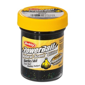 PowerBait® Trout Bait Natural Glitter Garlic 50g Black
