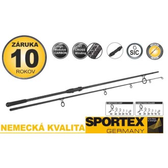 Kaprové pruty SPORTEX Competition Carp CS-4 2-díl - 2ks: 12ft/2,75lbs. M80