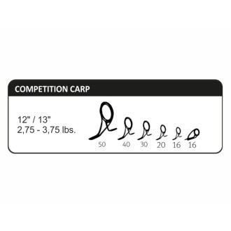Kaprové pruty SPORTEX Competition Carp CS-4 2-díl - 2ks: 12ft/2,75lbs. M80