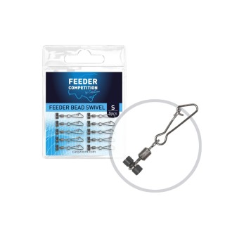 Karabina s obratlíkem a průjezdem Bead Swivel - 5 ks/vel.M