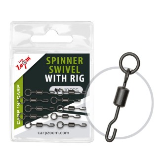 Obratlík Spinner Swivel with Rigl - 10 ks/vel.4