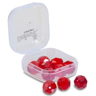 Doiyo broušené skleněné korálky Red 10mm 10ks