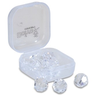 Doiyo broušené skleněné korálky Clear 10mm 10ks