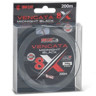 Šňůra Uni Cat Vencata Midnight Black 8X 200m
