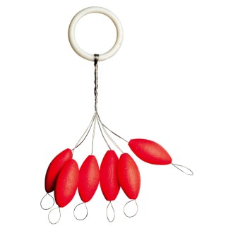 Iron Trout plovák Leuchtpilot oválný červený 6x13mm