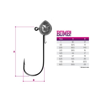 Jigová hlava s držákem Delphin Bomb! 25g 5ks