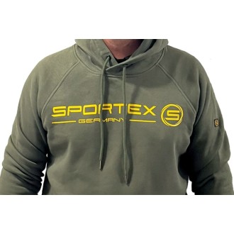 Mikina Sportex s kapucí zelená