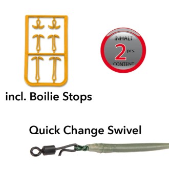 Anaconda návazec Piercer Combi Rig Curve Shank GT-8 2ks velikost 8 mikroprotihrot