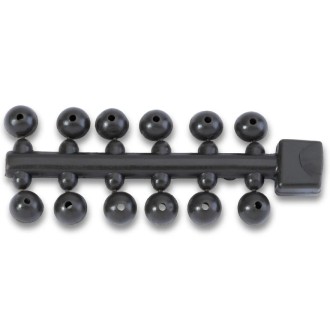 Anaconda korálky Tapered Bore Beads army zelená 6mm 24ks