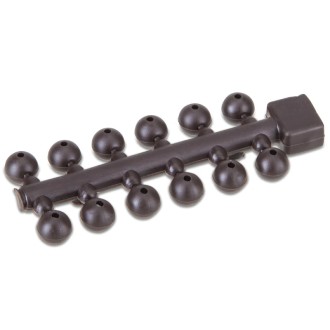 Anaconda korálky Tapered Bore Beads hnědá 6mm 24ks