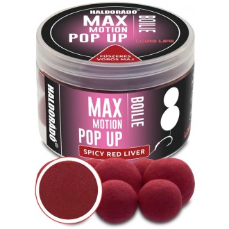 Haldorádó Pop-Up Boilies Max Motion 50g 16+20mm Pikantní červená játra