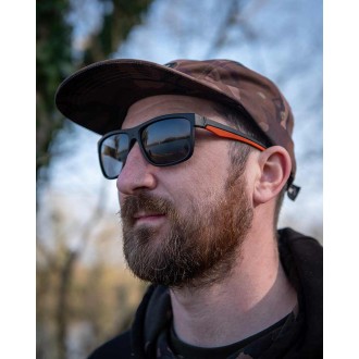 Fox Collection Black & Orange Shades – Grey Lens