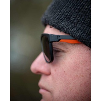 Fox Collection Black & Orange Shades – Grey Lens