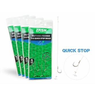 Návazec Zfish Method Feeder Rig Quick Stop Braid 5ks