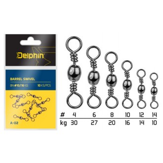 Obratlík Delphin Barrel Swivel 10ks