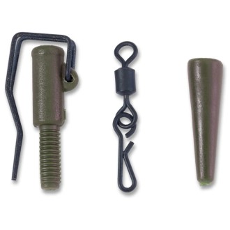 Bezpečnostní klip Anaconda Quick Change Easy Lock Lead Clip army zelená 5ks