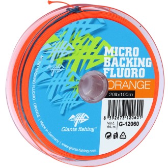 Micro Backing Giants Fishing Fluoro-Orange 20lb 100m