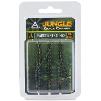 Anaconda olověnka Jungle Quick Change Leadcore Leaders 40lb 80cm 3ks zelená