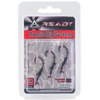 Anaconda návazec Ready Ronnie Rig System Power Carp C4 3ks velikost 2