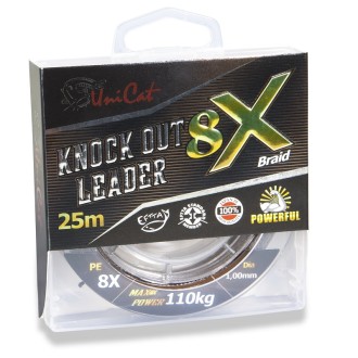 Šňůra na návazce Uni Cat Knock Out Leader 8-X 25m